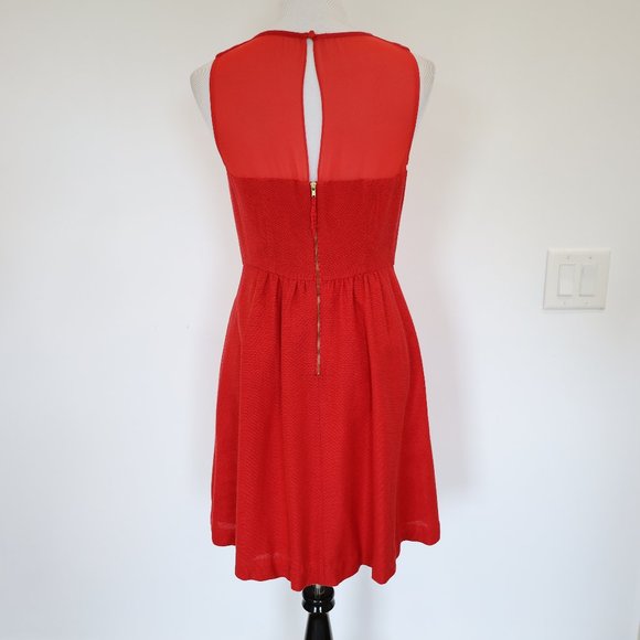 MAEVE ANTHROPOLOGIE Size 6 Red Dress Sleeveless - Picture 9 of 13